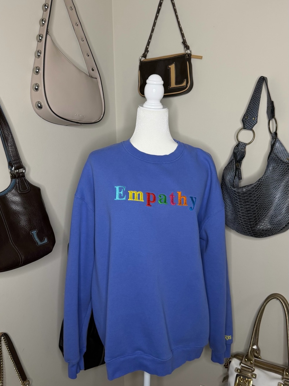 The Mayfair Group Blue "Empathy" Sweatshirt - Size L/XL